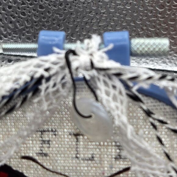 "5/$25" Small Blue Embroidery Hoop Alchemy Red Butterfly Moth Gallery Wall Art - Picture 2 of 5